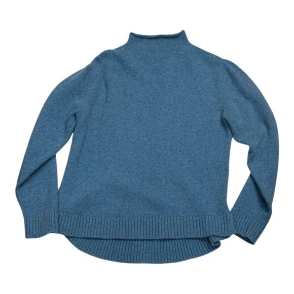 Bartolini Sweater Womens Large Blue Wool Cashmere Blend Mock Neck Italy Pullover - Picture 8 of 8